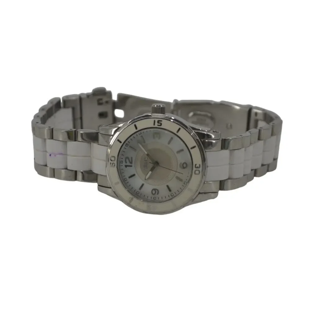 Relic Mother of Pearl Watch Wristwatch Y2k 90s Relic 34mm Enamel Bezel Dial